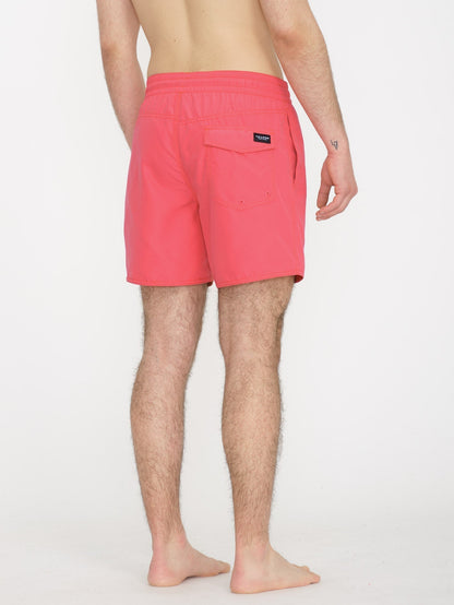 Lido Solid Trunk 16" Boardshort - WASHED RUBY