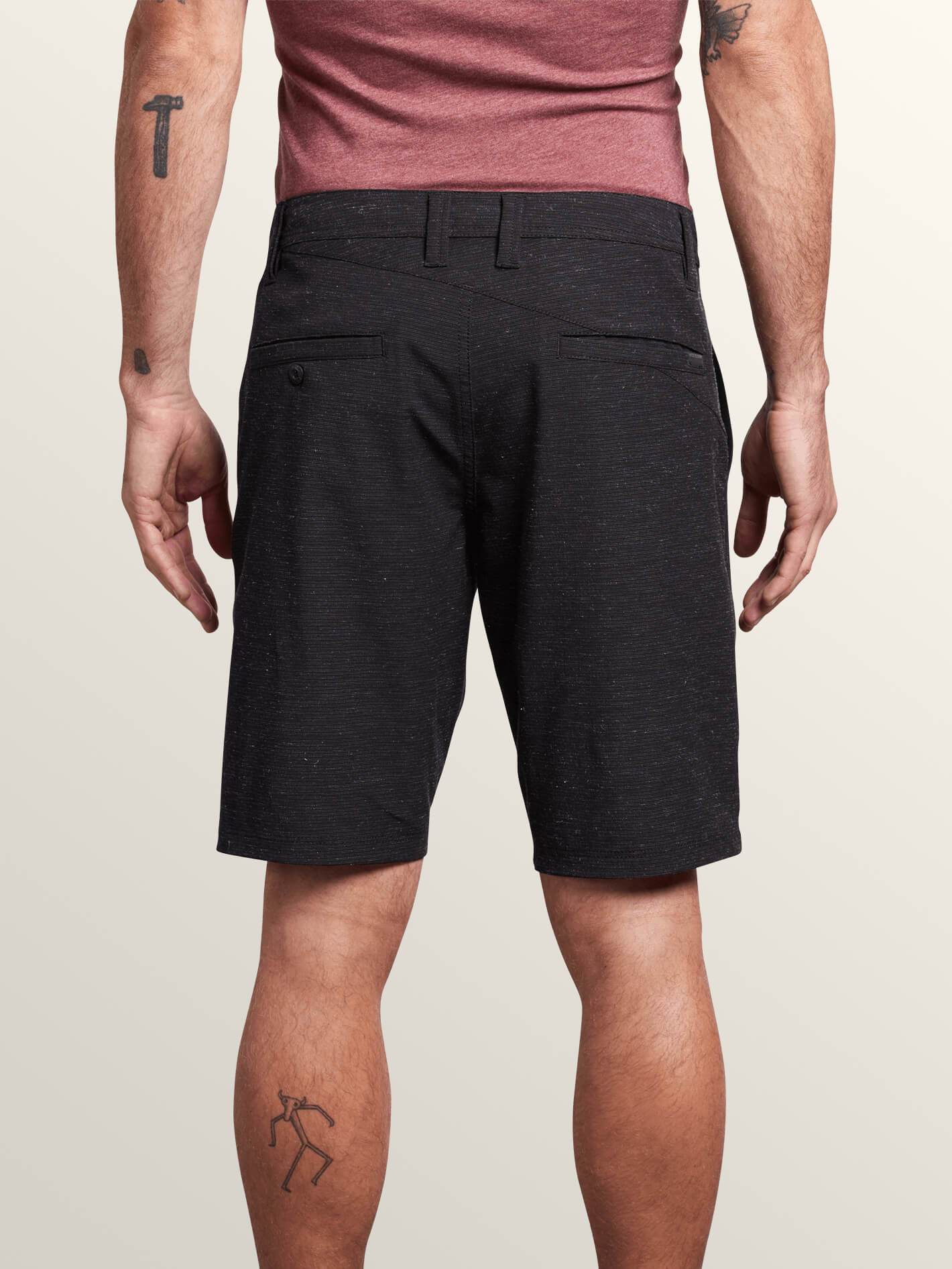 Frickin Surf N' Turf Slub Hybrid Shorts - Black