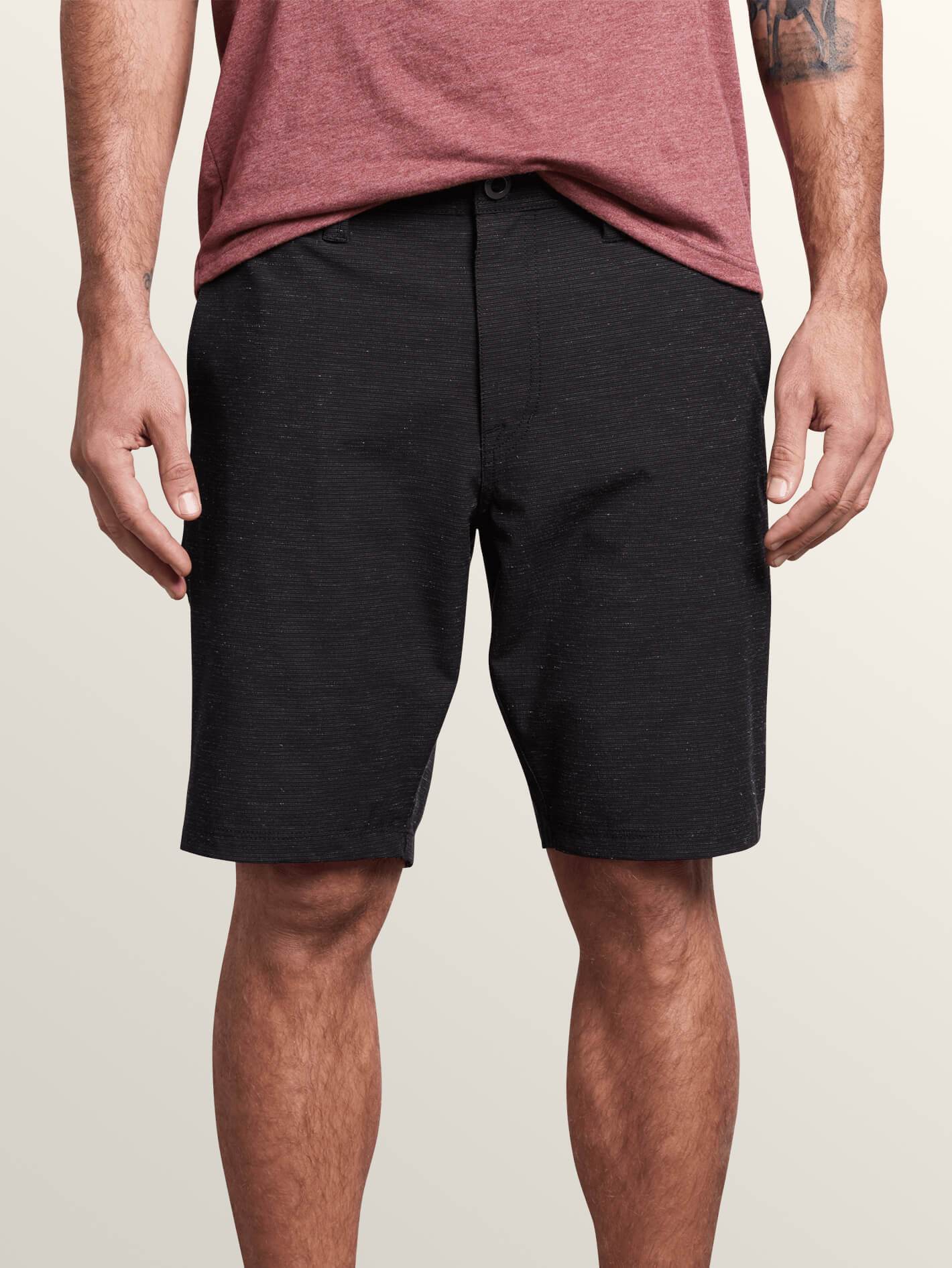 Frickin Surf N' Turf Slub Hybrid Shorts - Black