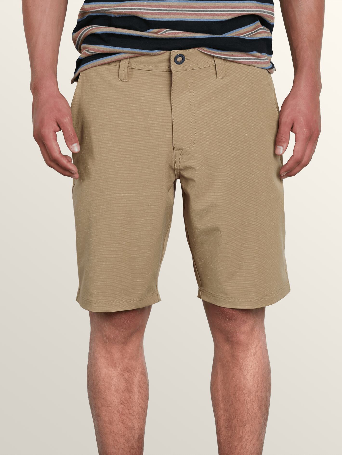 Frickin Surf N' Turf Slub Hybrid Shorts - Sand Brown