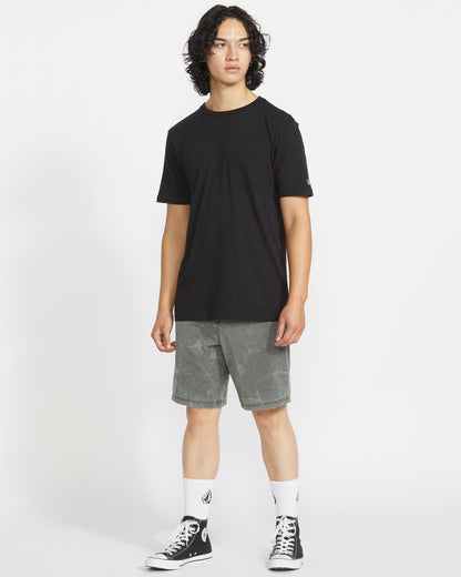 Stone Faded 19" Hybrid Short - STEALTH