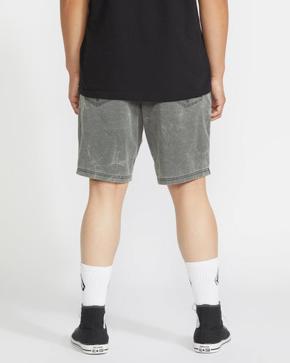 Stone Faded 19" Hybrid Short - STEALTH