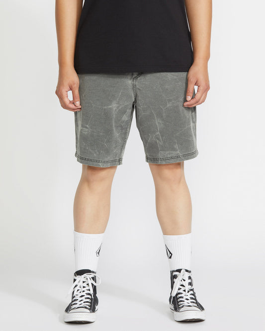 Stone Faded 19" Hybrid Short - STEALTH