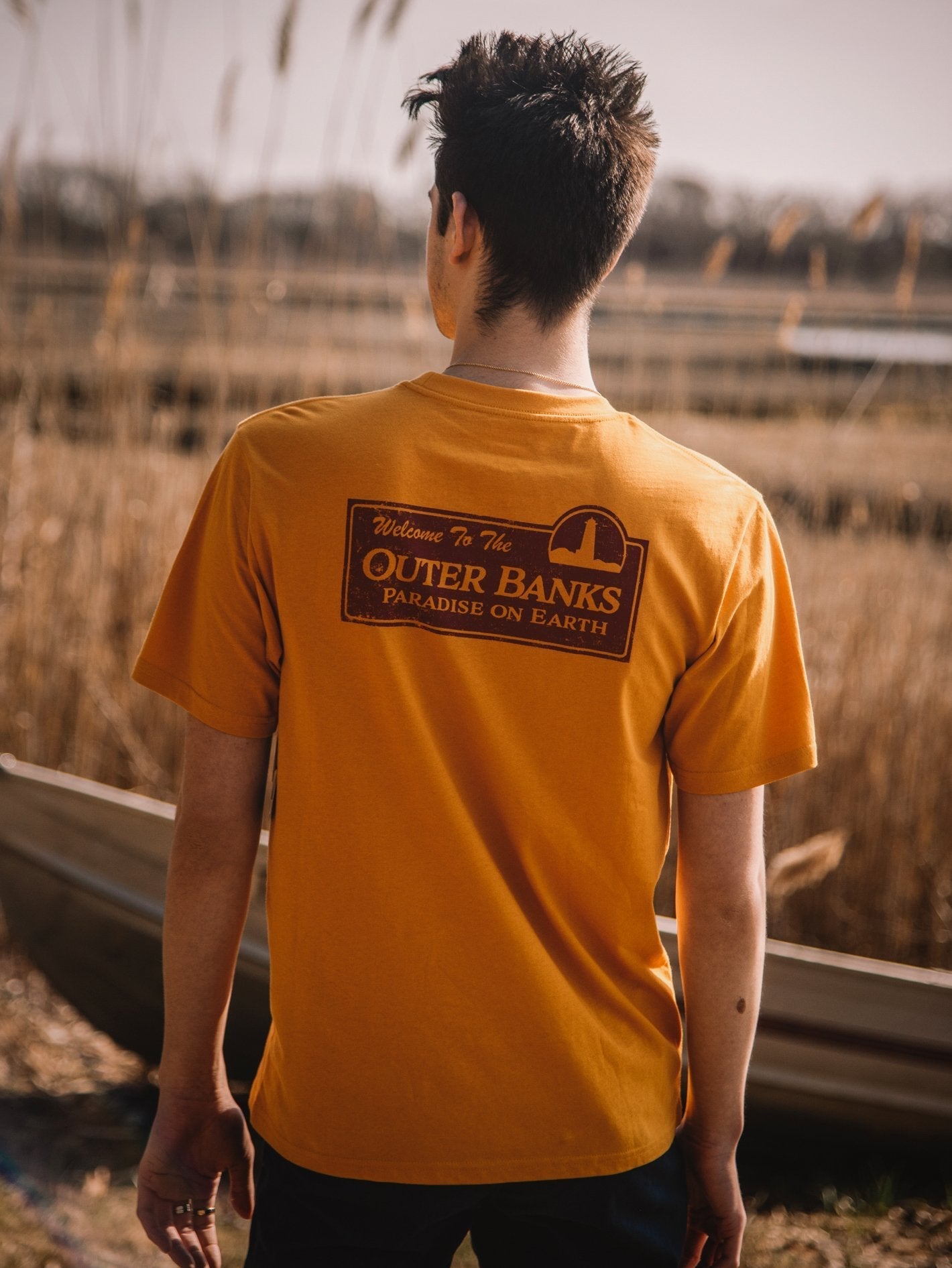 OBX Pope Compass T-shirt - VINTAGE GOLD