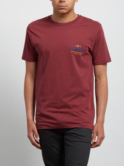 Barred Tee - Crimson