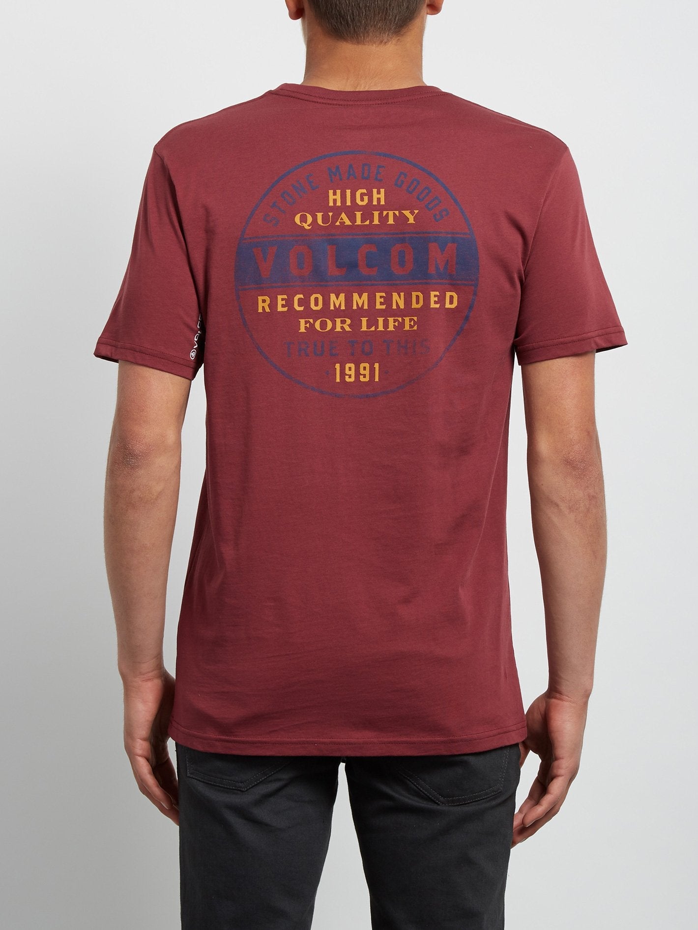 Barred Tee - Crimson