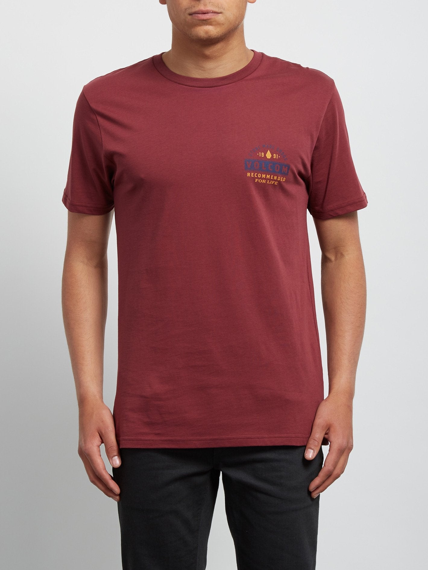 Barred Tee - Crimson