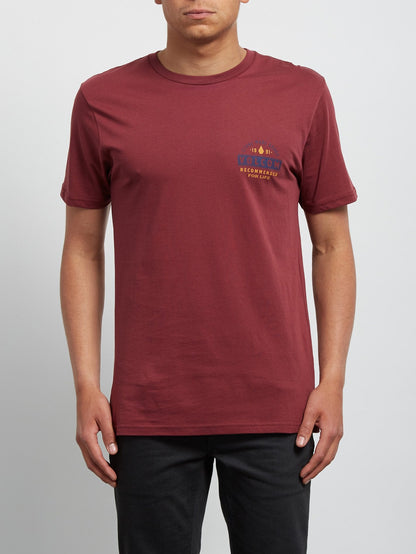 Barred Tee - Crimson