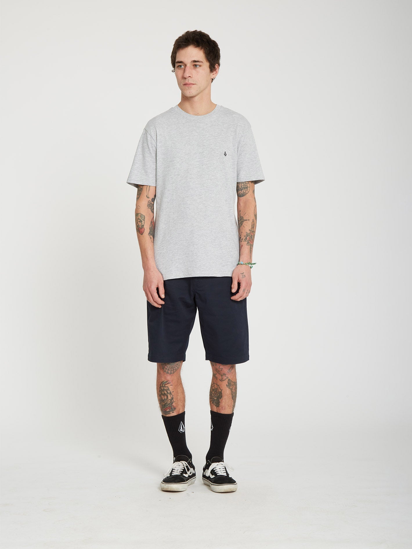 Stone Blanks T-shirt - HEATHER GREY