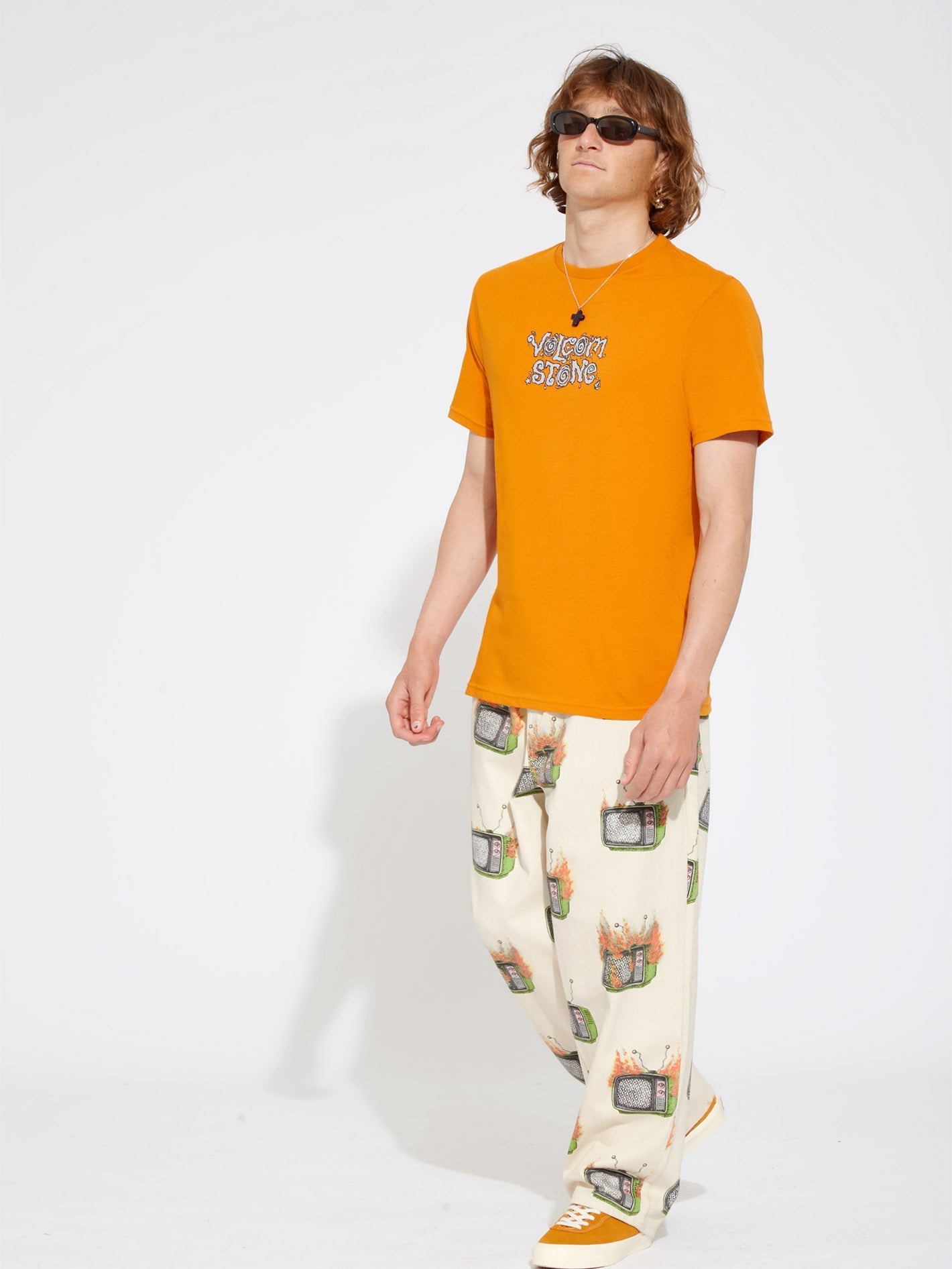 Justin Hager In Type T-shirt - SAFFRON