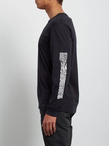 Pixel Stone Long Sleeve Tee - Black