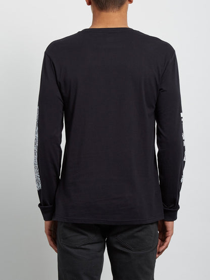 Pixel Stone Long Sleeve Tee - Black