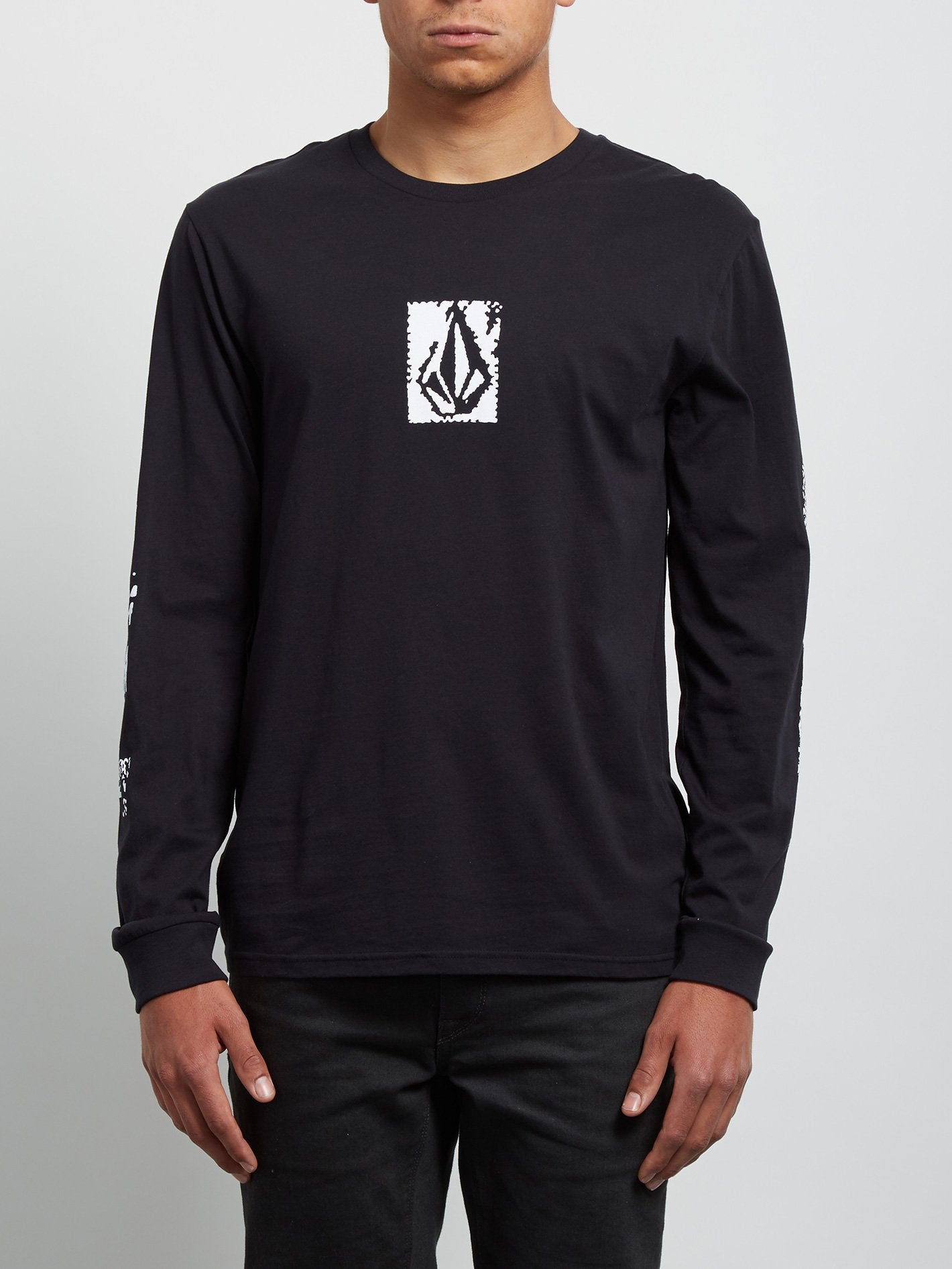 Pixel Stone Long Sleeve Tee - Black