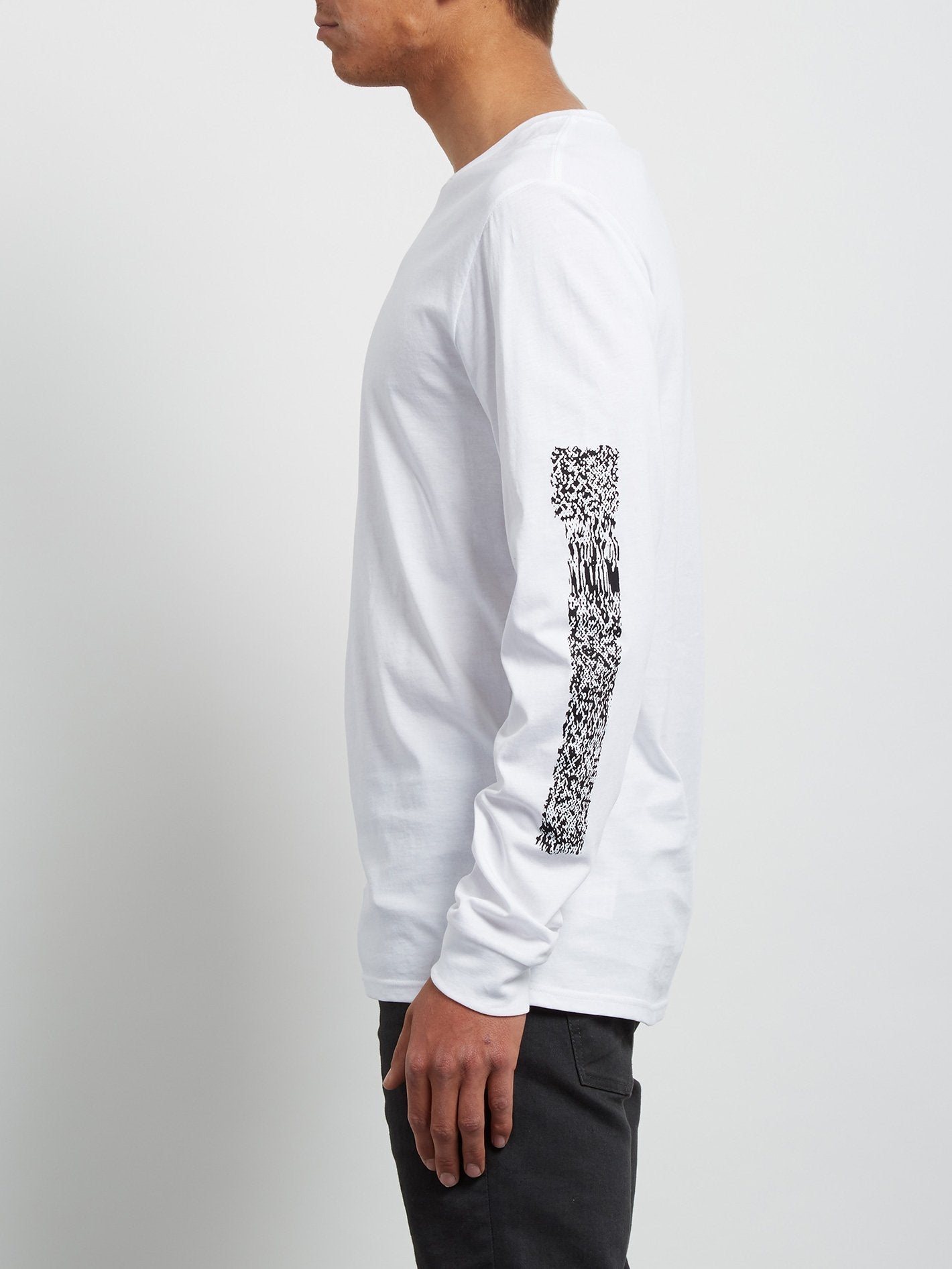 Pixel Stone Long Sleeve Tee - White