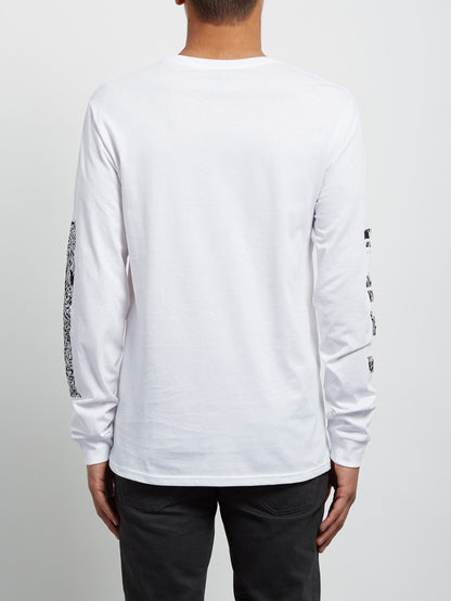 Pixel Stone Long Sleeve Tee - White