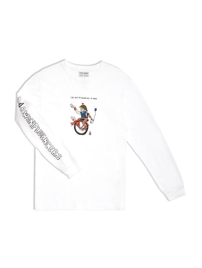 Pentagram Pizza T-shirt - WHITE