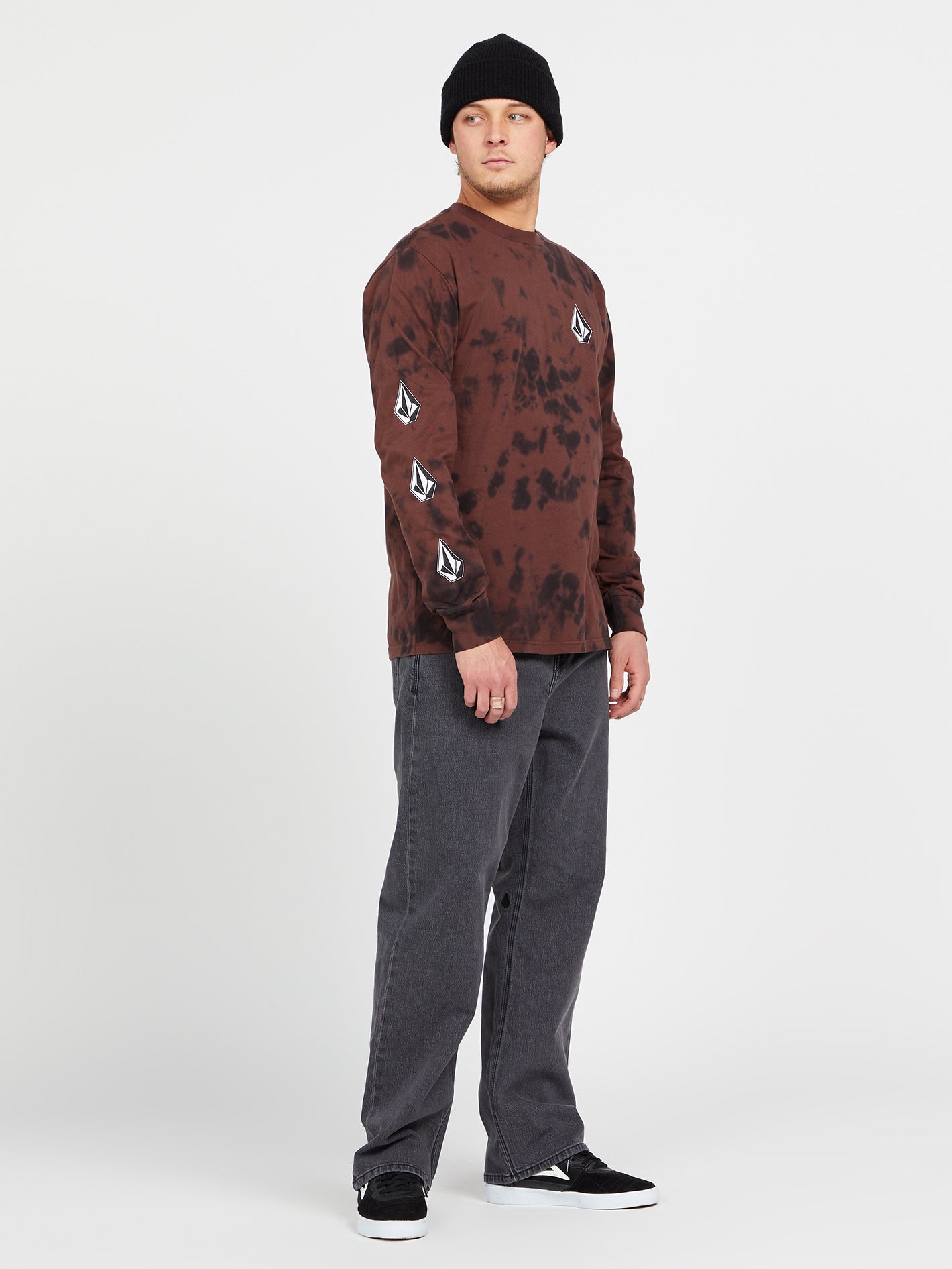 Iconic Stone Dye T-shirt - MAHOGANY