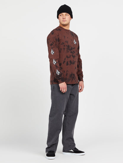 Iconic Stone Dye T-shirt - MAHOGANY