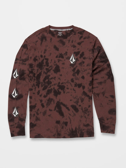 Iconic Stone Dye T-shirt - MAHOGANY