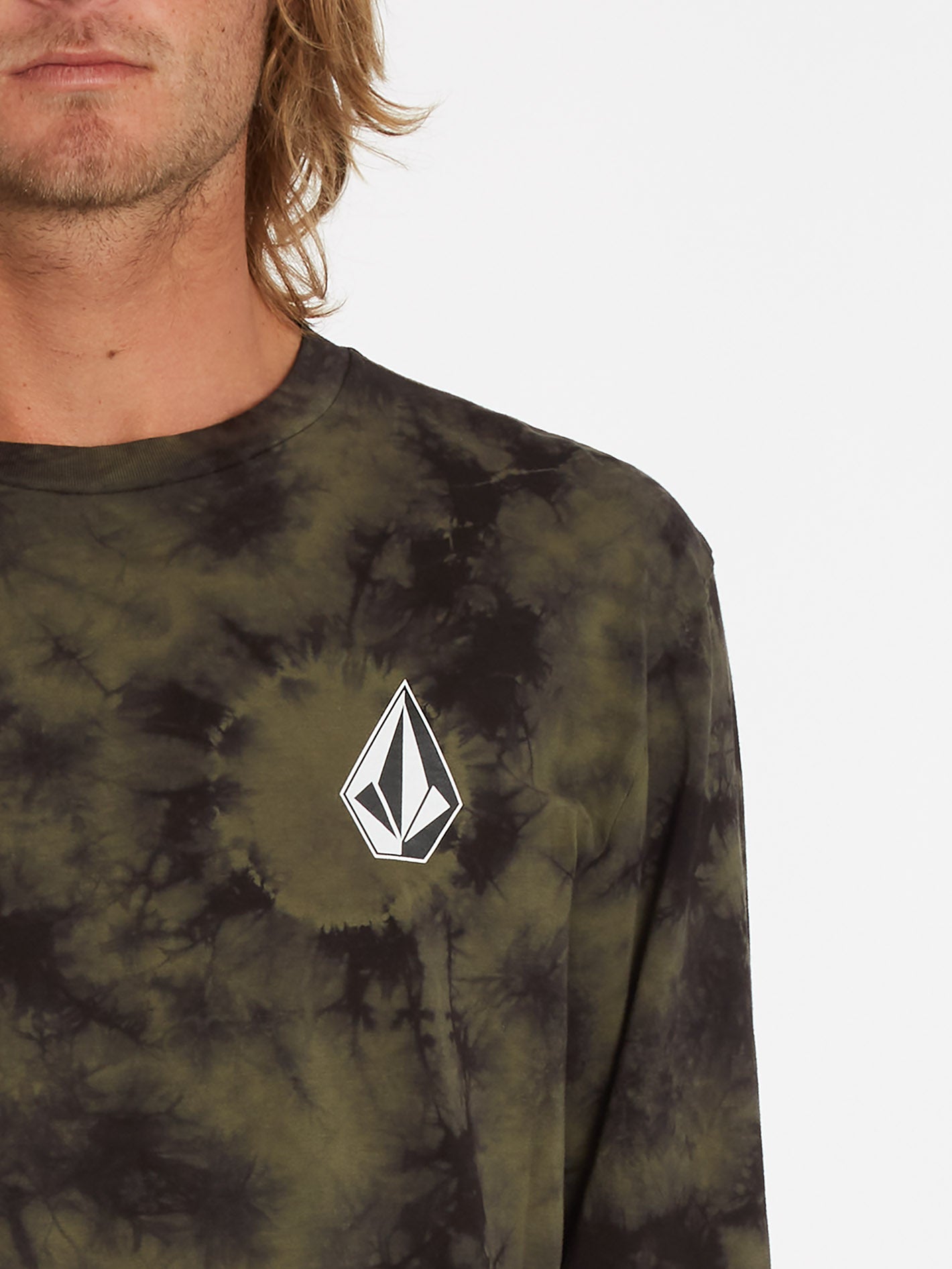 Iconic Stone Dye T-shirt - MILITARY