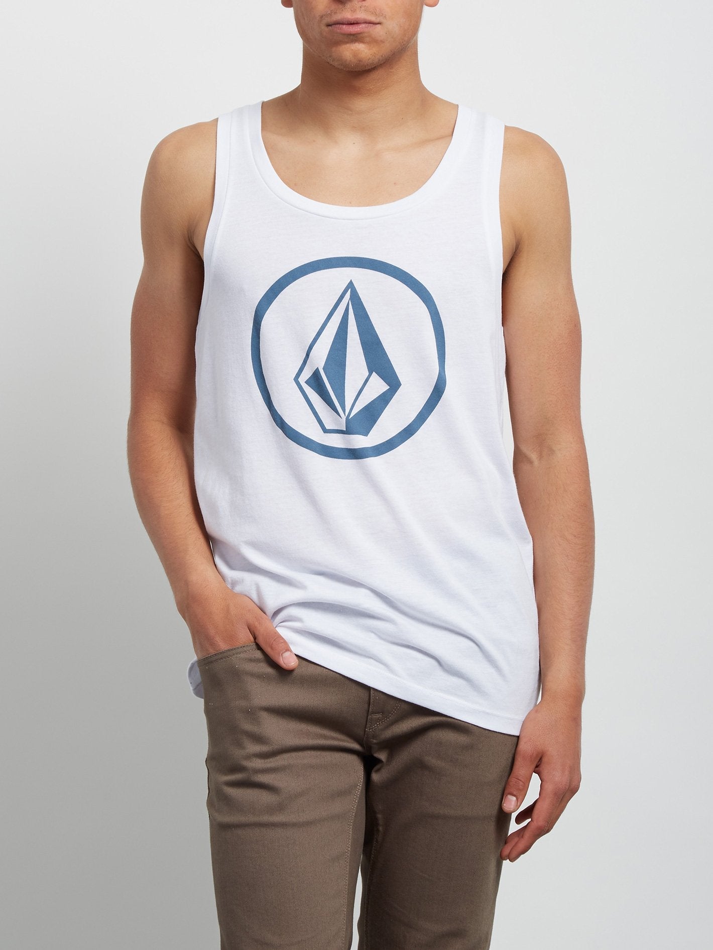 Classic Stone Tank Shirt - White