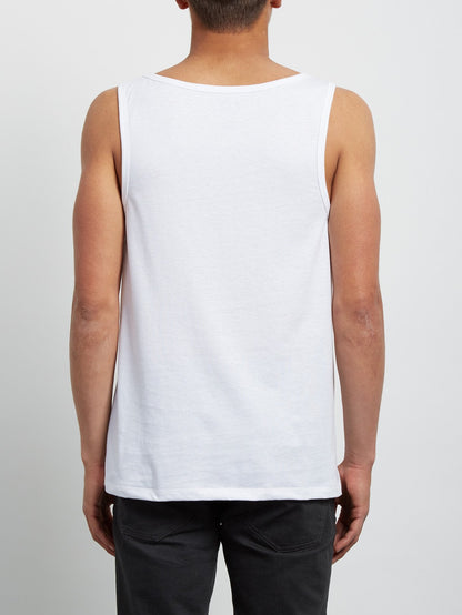 Tropical D Heather Tank - White