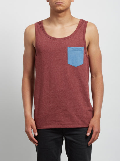 Pocket Heather Tank - Crimson