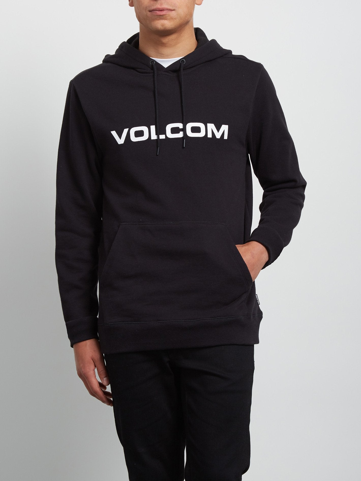 Imprint Hooded Pullover - Black