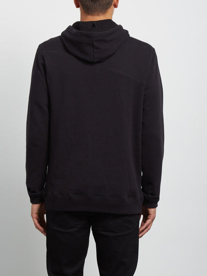 Imprint Hooded Pullover - Black