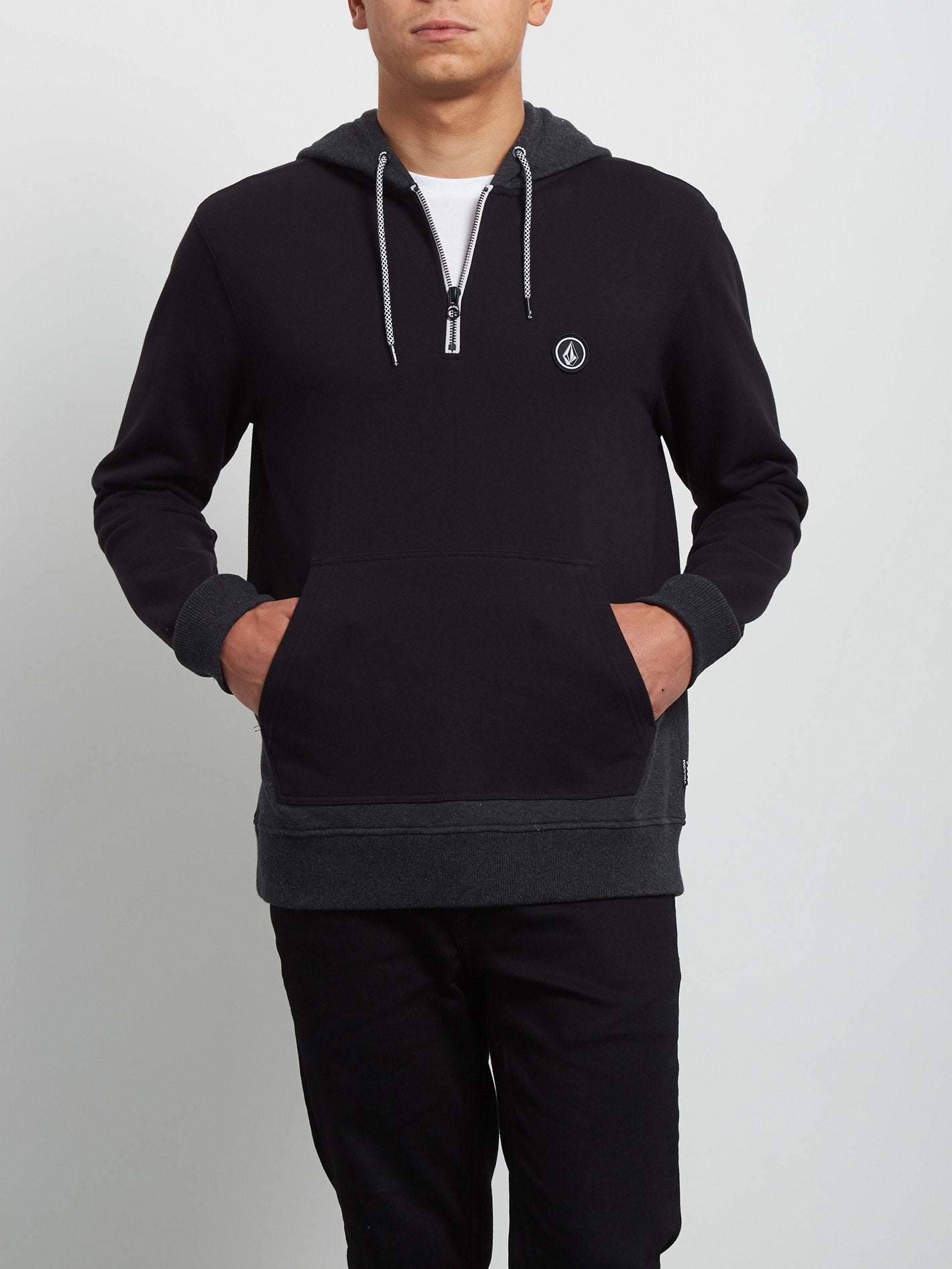 Milton Hooded Pullover - Black