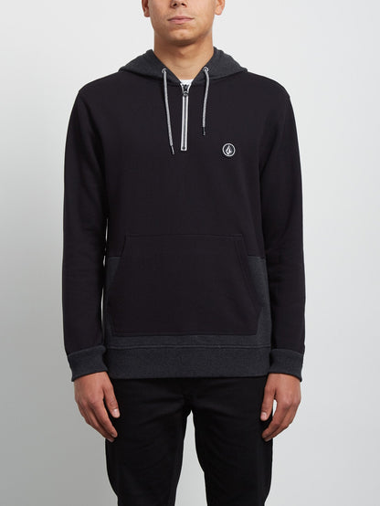 Milton Hooded Pullover - Black