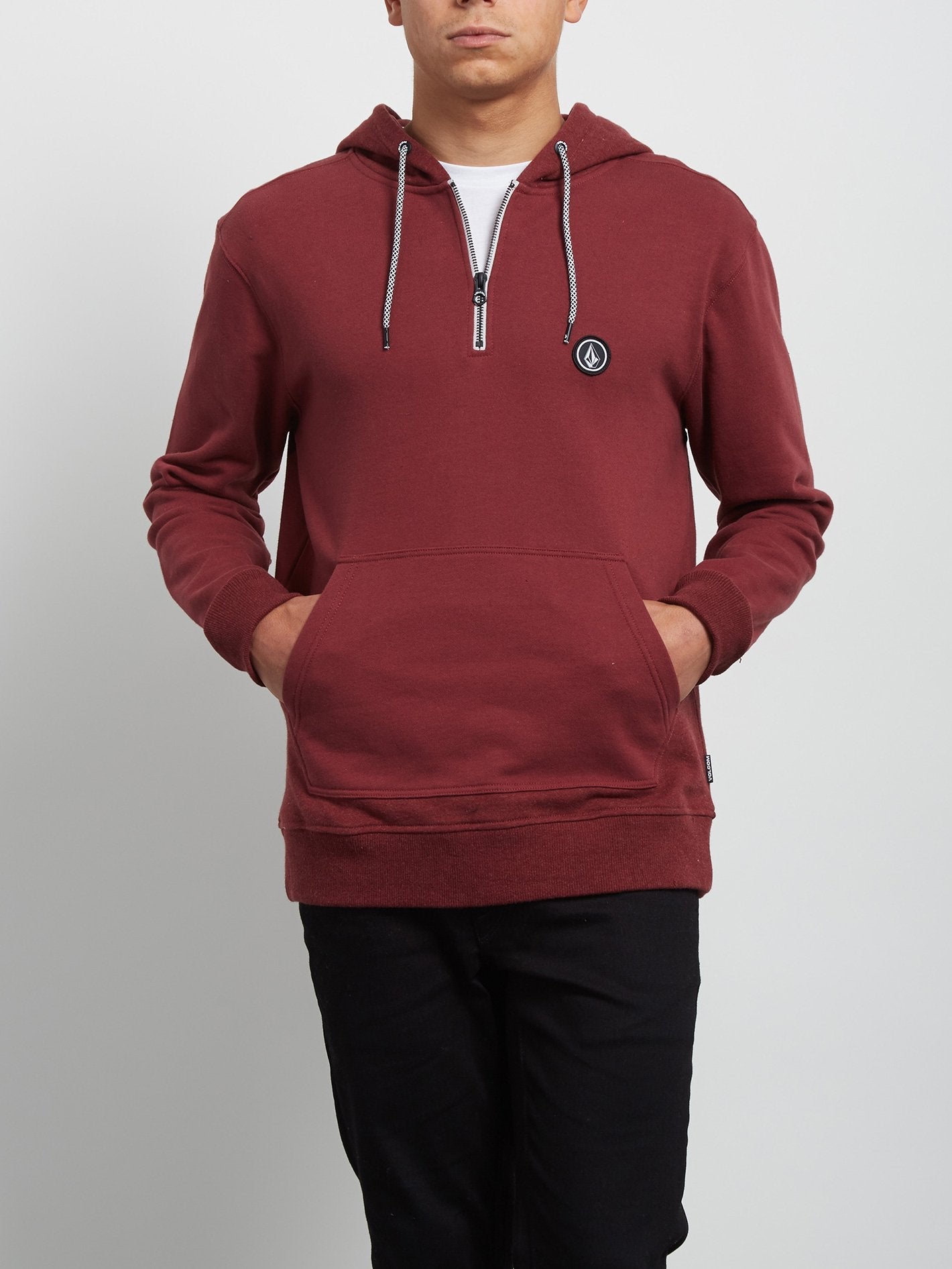 Milton Hooded Pullover - Crimson