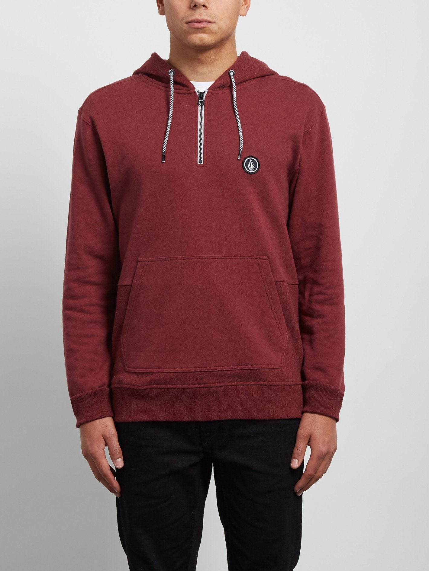 Milton Hooded Pullover - Crimson