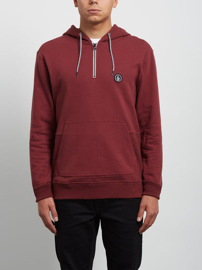 Milton Hooded Pullover - Crimson