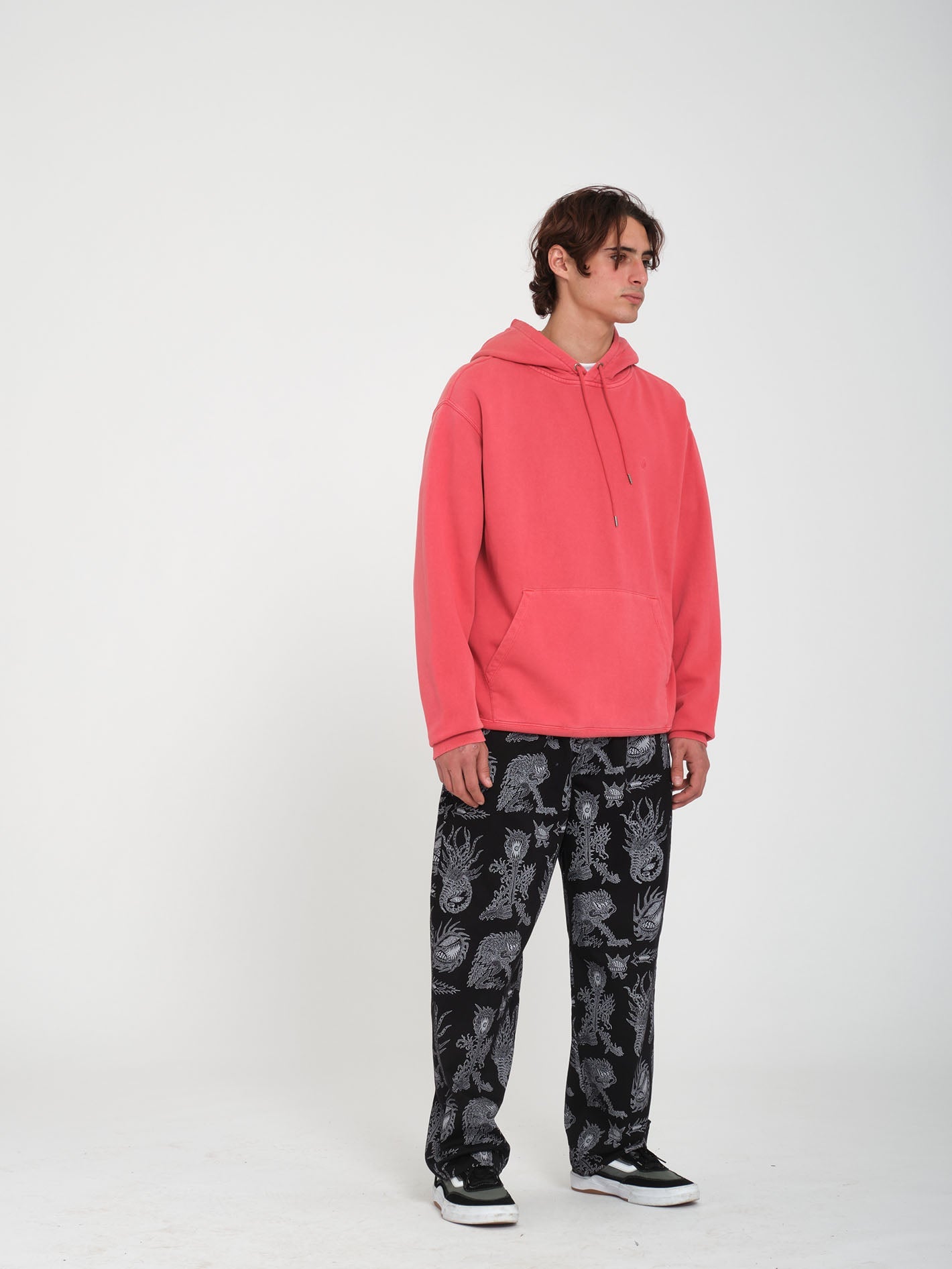 Single Stone Hoodie - WASHED RUBY