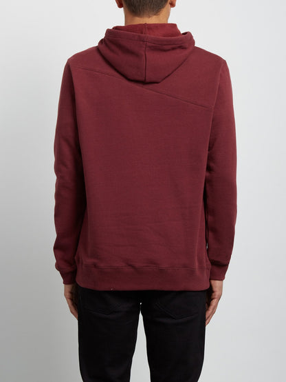 Stone Pullover Hoodie - Crimson