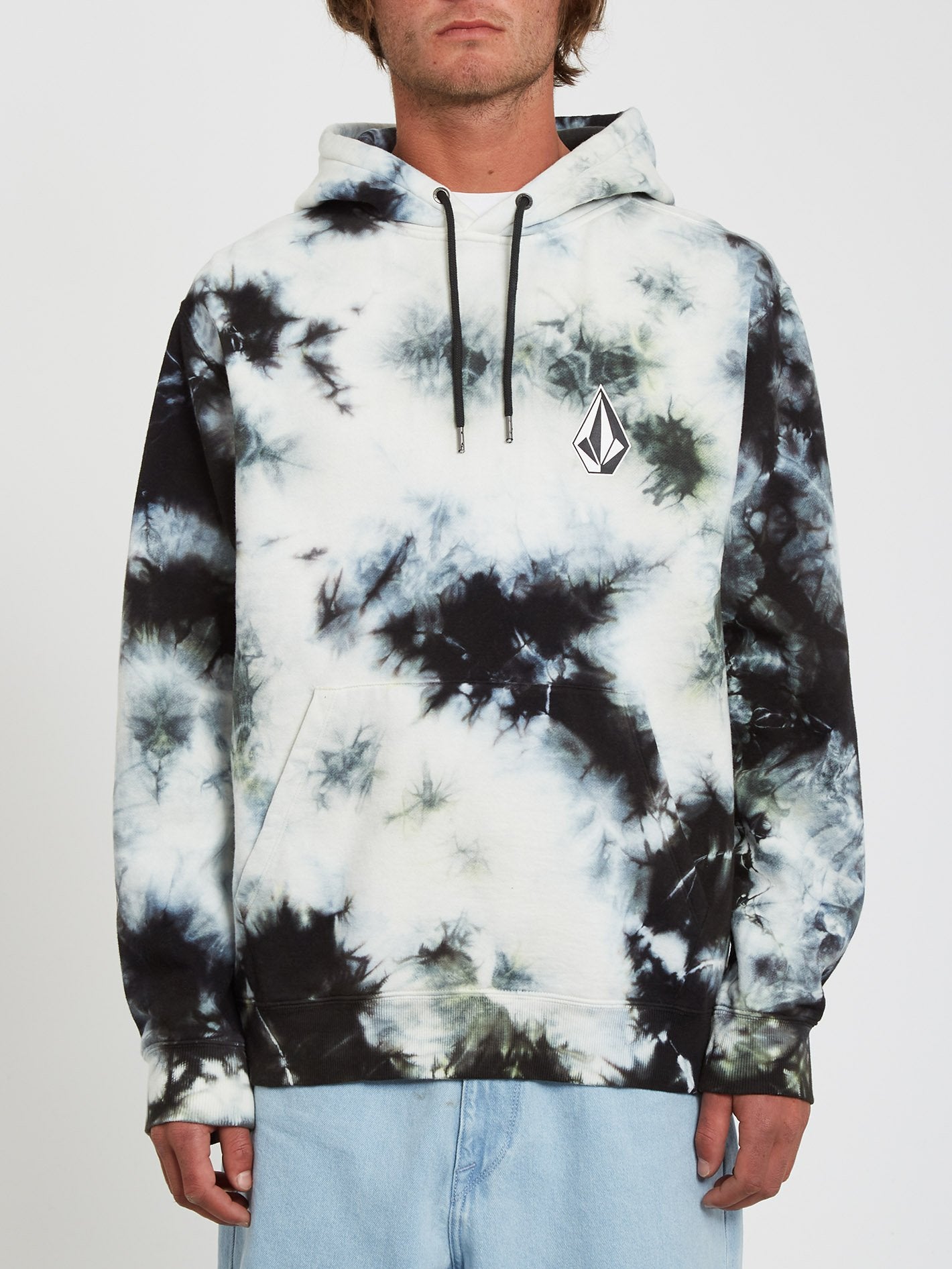 Iconic Stone Plus Hoodie - LIME TIE DYE