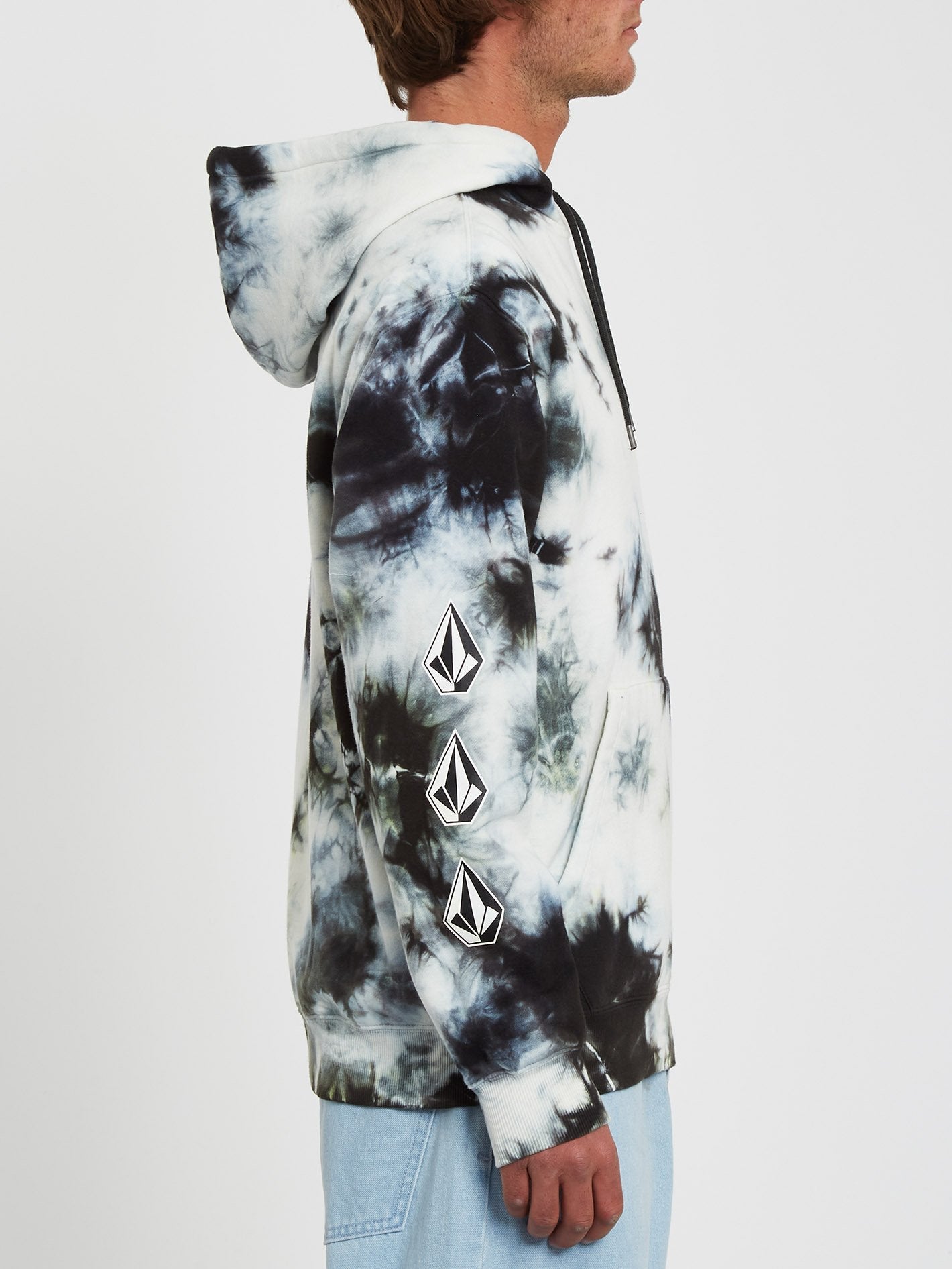 Iconic Stone Plus Hoodie - LIME TIE DYE