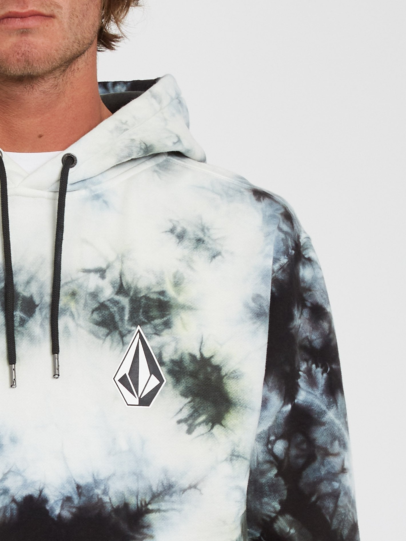Iconic Stone Plus Hoodie - LIME TIE DYE