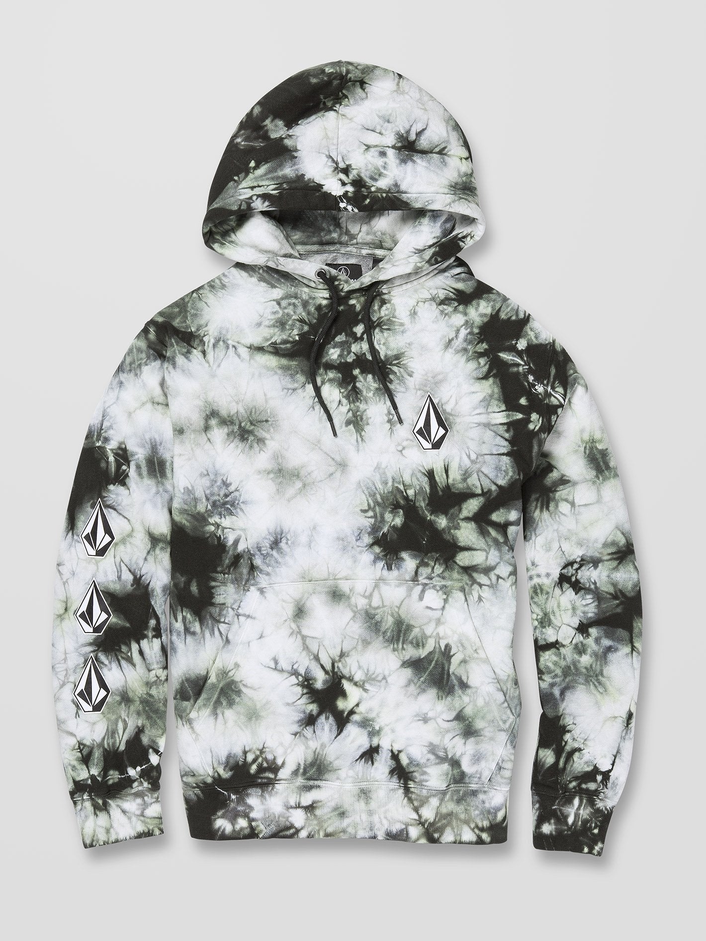 Iconic Stone Plus Hoodie - LIME TIE DYE