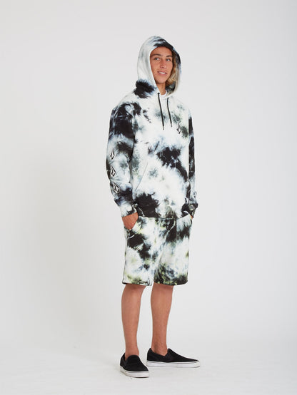 Iconic Stone Plus Hoodie - LIME TIE DYE