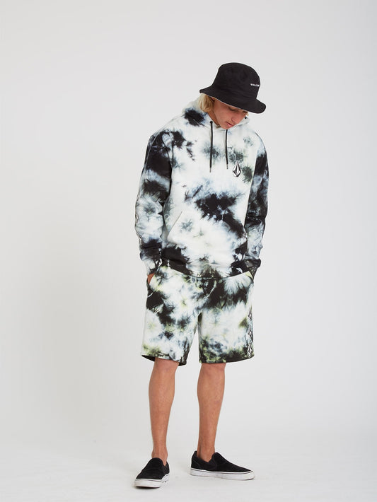 Iconic Stone Plus Hoodie - LIME TIE DYE