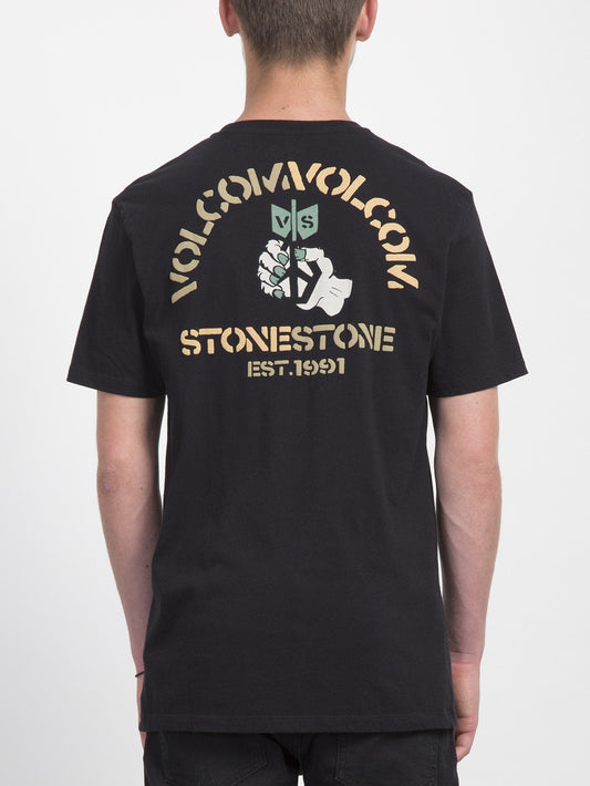 Check Two T-shirt  - Black