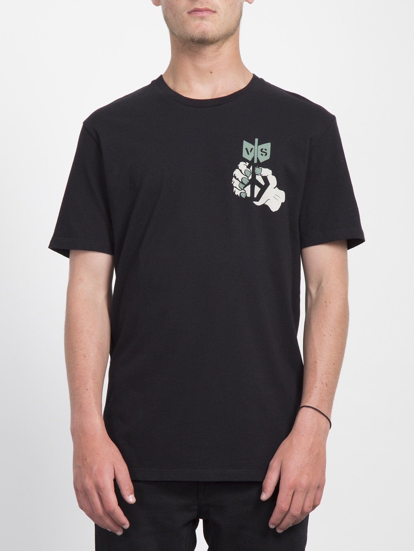 Check Two T-shirt  - Black