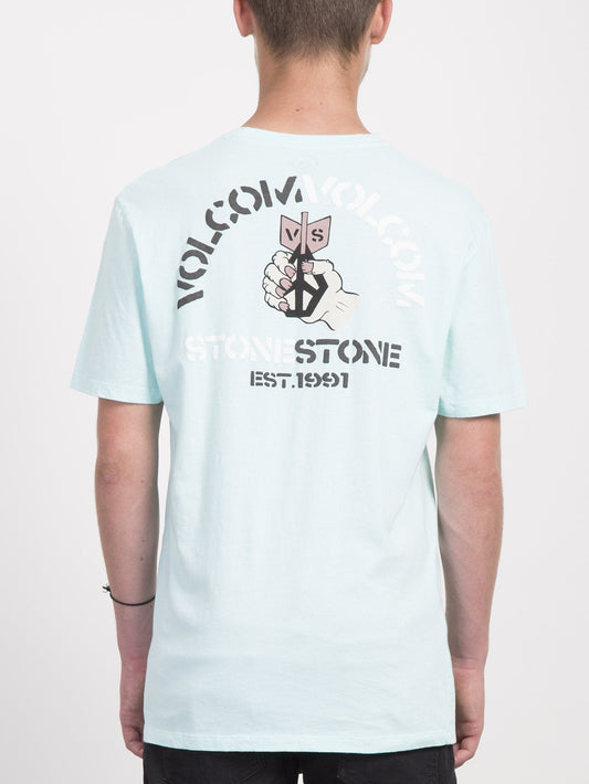 Check Two T-shirt  - Pale Aqua