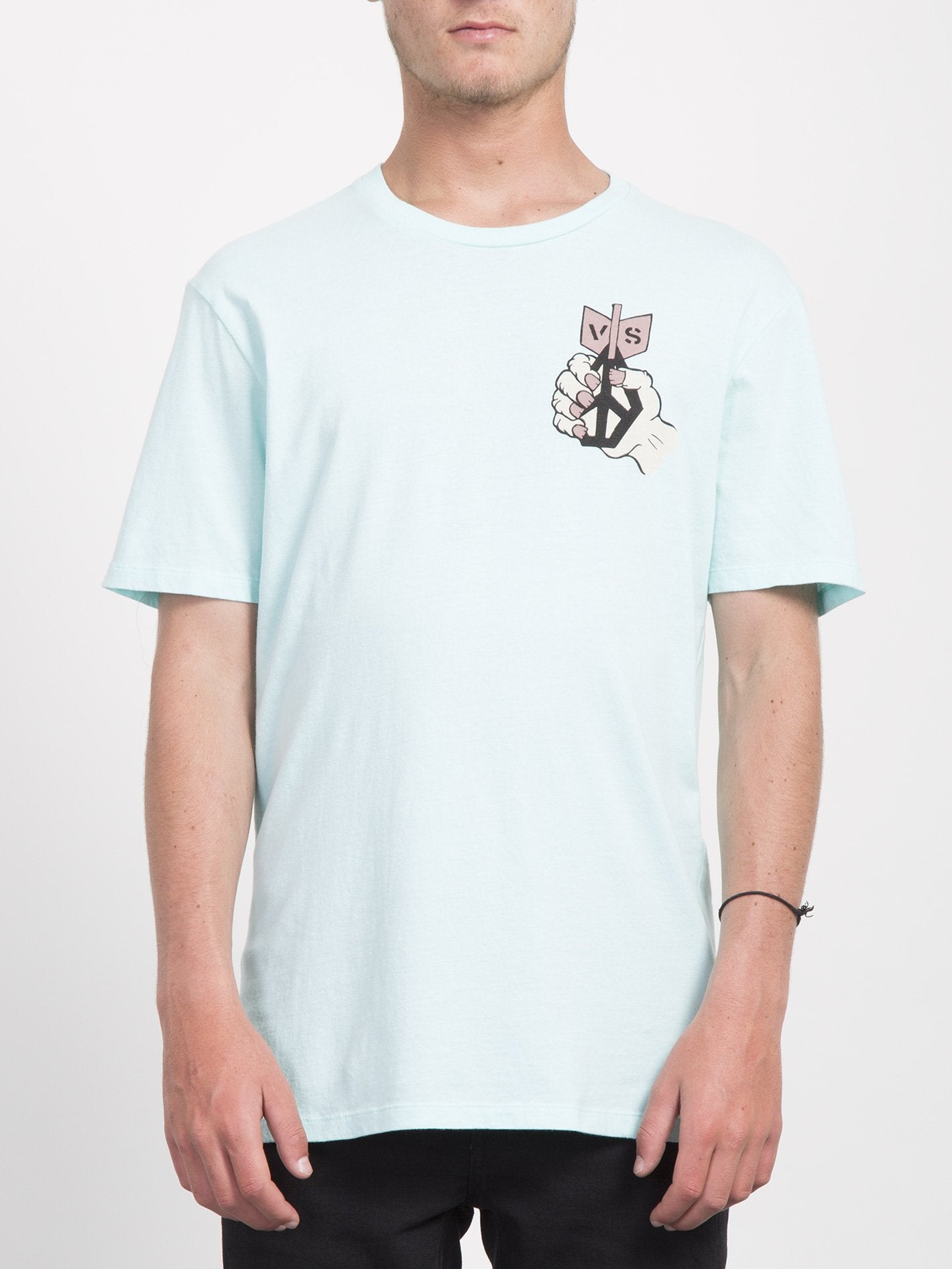 Check Two T-shirt  - Pale Aqua