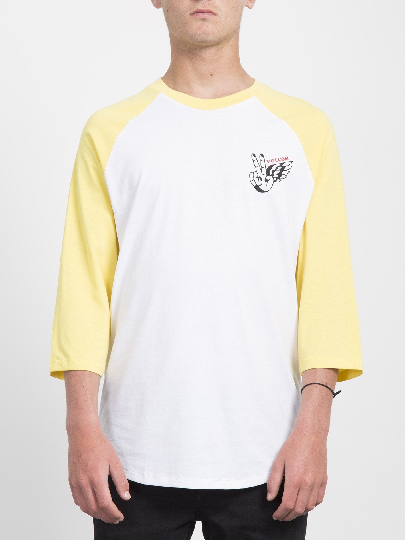 Winged Peace 3/4 T-shirt  - Yellow