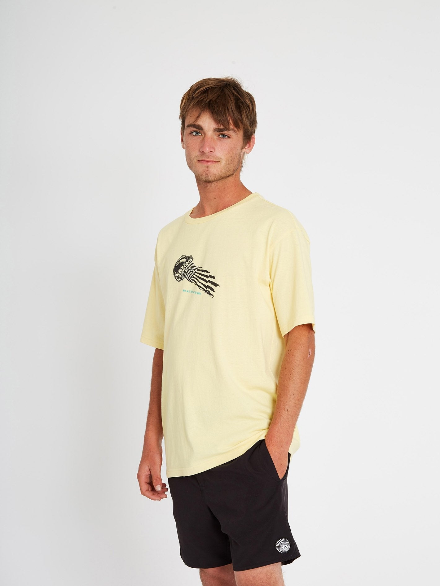 Stone Face T-shirt - Dawn Yellow