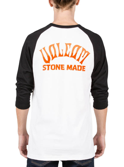 Wrecker 3/4 Raglan - White