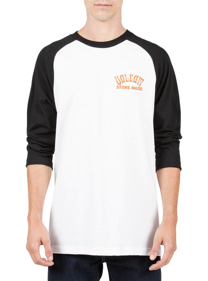 Wrecker 3/4 Raglan - White